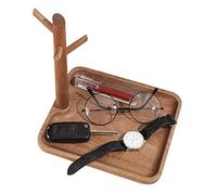 Bol à clés pour Table d'entrée, Plateau de Valet en Bois, Plateau de Parfum pour Commode, étagère en Bois à 3 Niveaux pour clés, bagues, Portefeuille, Bijoux, téléphone et Plus Encore