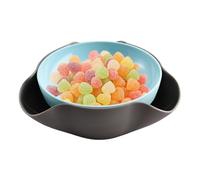 Bol à double couche | Bol à popcorn double couche avec rangement en coquille, bol Edamame avec compartiment pour déchets alimentaires, stockage en coquille de pistache pour la maison, le café, le