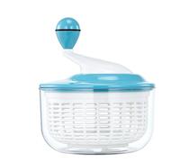 Bol à essoreuse à fruits et légumes, égouttoir manuel transparent avec panier intérieur pour la préparation des repas, tâches de lavage des produits feuillus, lave-légumes, essoreuse, bol de séchage