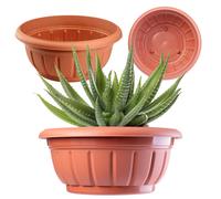 Bol à fleurs KADAX, en plastique, jardinière, 23 cm, terre cuite, 1 pièce