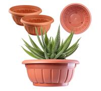 Bol à fleurs KADAX, en plastique, jardinière, 34 cm, terre cuite, 2 pièces