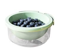 Bol à fruits - 22,5 x 22,5 x 10,5 cm | Panier de vidange et de conservation, tamis à légumes, bol à tamis à légumes, pour la cuisson camping baies baies fraise tomate réfrigérateur préparation
