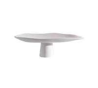 Bol à fruits en céramique, bol base haute, assiette de grande capacité, utilisée for la décoration maison, centrale table manger et du comptoir Corbeille à fruits cuisine(Blanc,Petit)