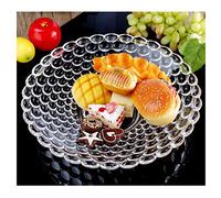 Bol à fruits en cristal - Grand plateau décoratif en verre pour décoration de table à manger, idéal pour la présentation de salades et de fruits