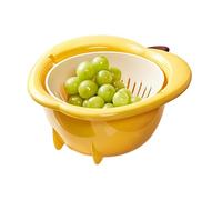 Bol à fruits - Tamis mélangeur épais, panier à égouttement rapide | 24,5 x 24 x 11,2 cm, 360 g, passoire alimentaire douce pour la cuisine, récipient à double couche pour pâtes, spaghettis et