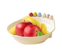 Bol à goûter avec fourchettes - Ensemble de service multifonctionnel avec 6 fourchettes, plateau de rangement de collation divisé de grande capacité, plat de service pour fruits, noix, desserts, thé