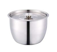 Bol à Mélanger en Acier Inoxydable avec Couvercle, 5 Litres, Saladier Profond Anti-Dérapant, Bol Pâtissier pour Crème Fouettée, Marinade et Pétrissage, Sans BPA, Couleur Assortie