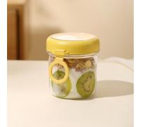 Bol à petit déjeuner en acier 304 - 10 cm - Pot scellé sous vide (jaune) | Design compact et léger, s'adapte aux sacs à déjeuner, idéal pour les trajets quotidiens, l'école, le bureau