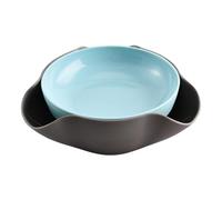 Bol à pistache double plat - Bol de service à pistache avec plateau en coquille | Bol de coquille de pistache | Bol à collation aux noix avec porte-coquille | Bol à collation à double compartiment