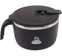 Bol à ramen en acier inoxydable 900 ml, noir, pour le bureau, l'université, la colocation étudiante