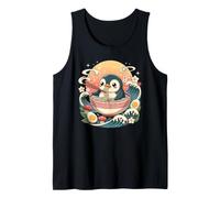 Bol à Ramen Mignon Pingouin Kawaii Nouilles Coucher de Soleil Débardeur