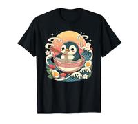 Bol à Ramen Mignon Pingouin Kawaii Nouilles Coucher de Soleil T-Shirt