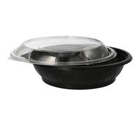 Bol à salade avec couvercle, PET, 1.000 ml, noir