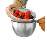 Bol à Salade avec Passoire Panier de Mélange de Cuisine avec Poignée | Bols 400 ml avec Passoire pour Maison Ferme Cuisine Salle à Manger Café Traiteur Repas Préparation Salades