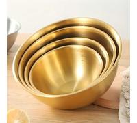 Bol à salade en acier inoxydable, bol de mélange de cuisine, fouet de cuisson, rangement empilable en plusieurs tailles, fournitures de cuisine, cadeau de Noël, fournitures d'apprentissage 1 pièces (o