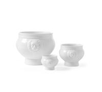 HENDI Bol, tasse, avec tête de lion, pour petit-déjeuner, soupes, céréales, desserts, fruits, convient au lave-vaisselle et micro-ondes, 0.5L, ø138x(H)95mm, léger, porcelaine blanche