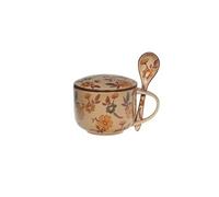 Bol à soupe Aveline avec couvercle et cuillère 55 cl Multicolore Grès