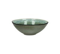 Bol à soupe en grès turquoise, rond - Pomax, Kimo - Ø17x7 cm