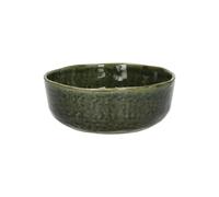 Bol à soupe en grès vert foncé, rond, 0,6 kg, artisanal, usage quotidien - Pomax, Spiro - Ø16x6 cm