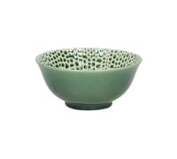 Bol à soupe en porcelaine vert, rond - Pomax, Lotus - Ø16 cm H7 cm