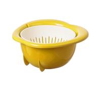 Bol à tamis en forme de pomme - ABS 24,5 x 24 x 11,2 cm | Passoire de cuisine à vidange rapide avec filtre Panier à fruits et légumes pour salade Pâtes Bessenslaitue Préparation alimentaire