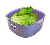 Bol avec passoire, passoire avec bol, passoire de lavage 2 en 1 pour et, passoire à double couche, panier à riz mignon pour le nettoyage de la salade et des baies