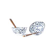 Bol BLUE DRAGONFLY , set de 2 pièces, 500 ml, avec baguettes, MIJ