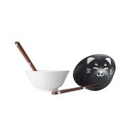 Bol CAT FACE DESIGN 400 ml, set de 2 pc, avec baguettes, MIJ