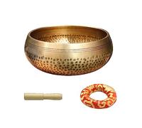 Bol chantant tibétain avec bâton en bois et coussin, bol sonore de méditation bouddhiste tibétain pour le yoga, la des chakras, ensemble de chant
