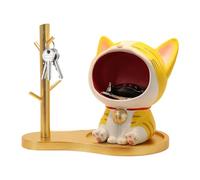 Bol Clé Statue Chat Figurine Décorative | Bol Décoratif à Clés Décor d'Intérieur pour Entrée Salon Chambre Commode et Confiserie