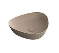 Bol de comptoir VitrA Plural 7812B474-0016 47 x 40 x 13 cm, argile mate, asymétrique, sans trop-plein ni trou de robinet