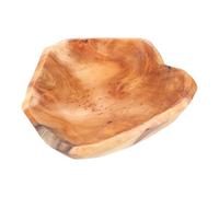 Bol de Fruits en Bois Massif Sculpté Racine, Plateau de Rangement Khaki