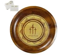 Bol de prière en bois, bol rond avec cartes de prière, bol spirituel pour congrégation, décoration religieuse de Noël, décoration de prière en bois pour décoration d'espaces basés