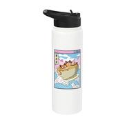 Bol de ramen Surfing Cats Mangeant du Japon - Anime Kawaii Stainless Steel Insulated Water Bottle