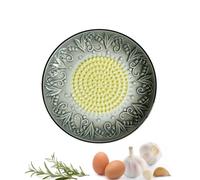 Bol de râpe à fromage de cuisine de râpe d'ail en céramique avec extrudé | Assiette à râper l'ail sur le dessus de table pour frotter les carottes, les tomates, le citron, le beurre, le gingembre