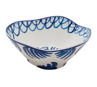 Bol de service DIESEL CLASSICS ON ACID PAJARO 18 cm, blanc/bleu, porcelaine, Seletti