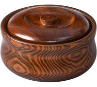 Bol en Bois avec Couvercle - Rangement Décoratif pour Soupe et Céréales | Bol en bois avec couvercle - Idéal pour le stockage décoratif de soupes, céréales et salades en cuisine