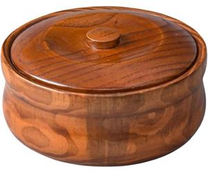 Bol en Bois avec Couvercle - Rangement Décoratif pour Soupe et Céréales | Bol en bois avec couvercle - Idéal pour le stockage décoratif de soupes, céréales et salades en cuisine