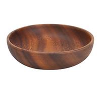 Bol en bois, bol en bois de soupe de salade de nourriture de fruit de casse-croûte en bois pour l'usage à la maison de café(17.5 * 4cm)