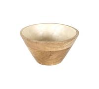Bol en bois de manguier nid d'abeille beige Ø15cm