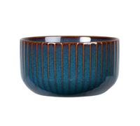 Bol en céramique bleue et marron 12x7x12cm Marron