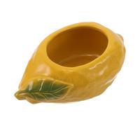 Bol en Céramique de Citron Jaune 18,5x11x7 CM Décor de Table Moderne | Ornement de Bureau Original, Base Stable Antidérapante, Surface Lisse et Texture Citron Réaliste