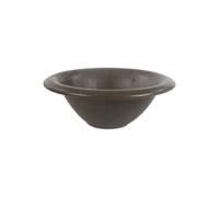 Bol en grès marron, rond - Pomax, Bosque - Ø17x6 cm