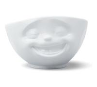 FIFTYEIGHT 3D Bol en porcelaine Bol riant 500 ml Blanc 12x12x10 cm