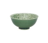 Bol en porcelaine vert, rond, micro-ondes, lave-vaisselle - Pomax, Lotus - Ø12xH6 cm