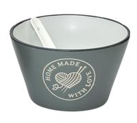 Bol en relief en grès 50 cl collection TRICOT ET SAVEURS gris