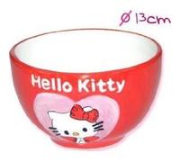Bol en relief - SANRIO - Hello Kitty - Rouge - Enfant - Diamètre 13 cm