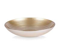 Bol en verre doré - VILDE - 30 cm - 2,2 l - Doré - Rayures horizontales - Usage universel - Décoratif