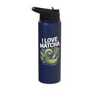 Bol fouet I Love Matcha Feuilles de thé vert Stainless Steel Insulated Water Bottle