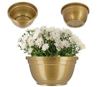 Bol KADAX en plastique, bol à fleurs, bol funéraire, rond, 22,5 cm, or